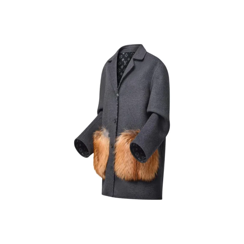LOUIS VUITTON FW24 Coats Women's Gray-2