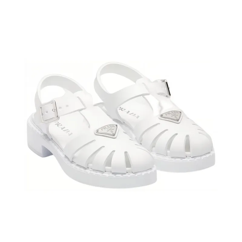 PRADA Roman Sandals Women's White-2