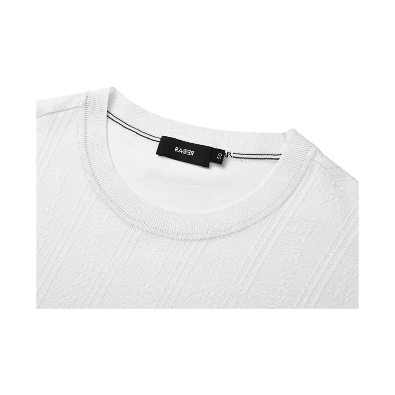 RARE Crew Neck Long Sleeved T Shirt Men's White-3