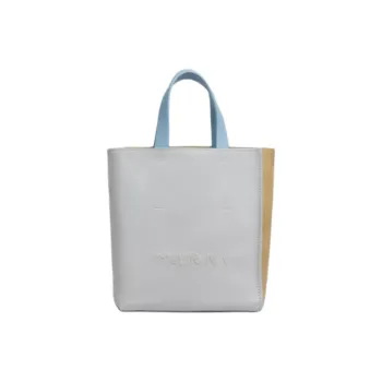 MARNI Museo Calfskin Tote Bag Shopping Bag Shoulder Bag Handbag Mini Women's Dark Blue