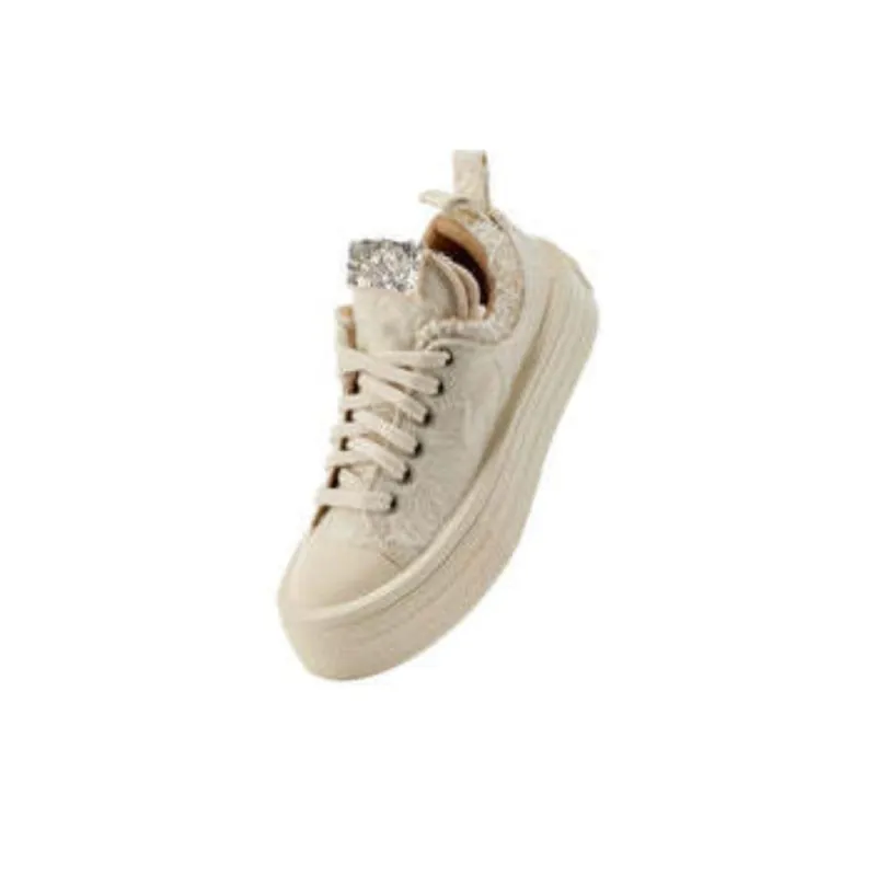 FORESHADOW Double Uni 2.0 Abrasion Resistant Height Increasing Low Top Skateboard Shoes Women's White-3