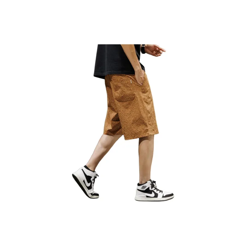 Tonlion Casual Shorts Men's Brick Red-1