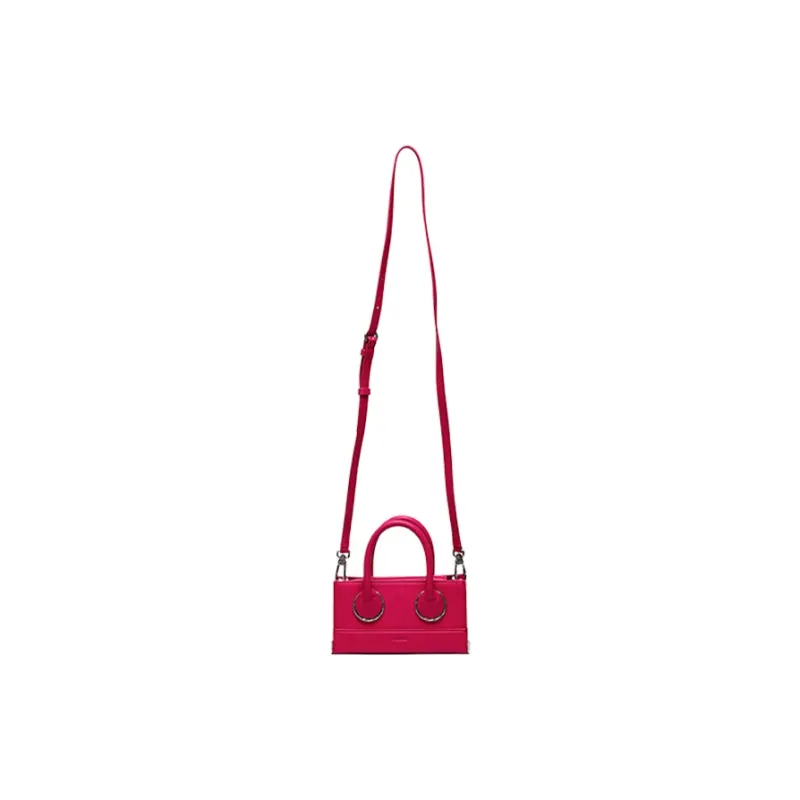 PAIMILAR Top Grain Cow Leather Shoulder Bag, Crossbody Bag, Handbag Regular Women's Pink/Black-6