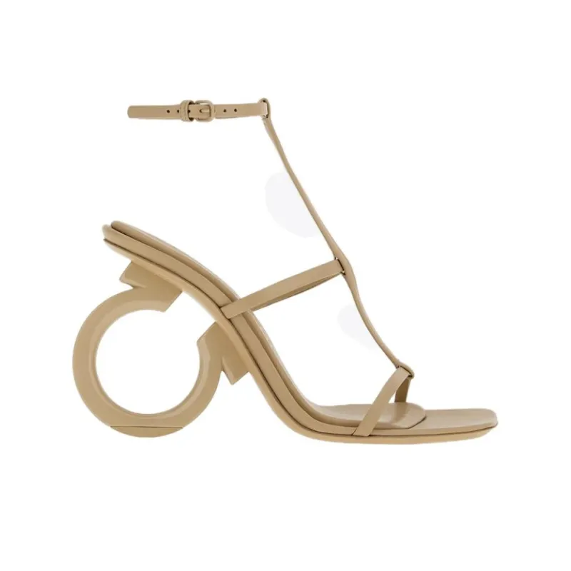 FERRAGAMO Elina One Strap Sandals Women's Light Umber-1