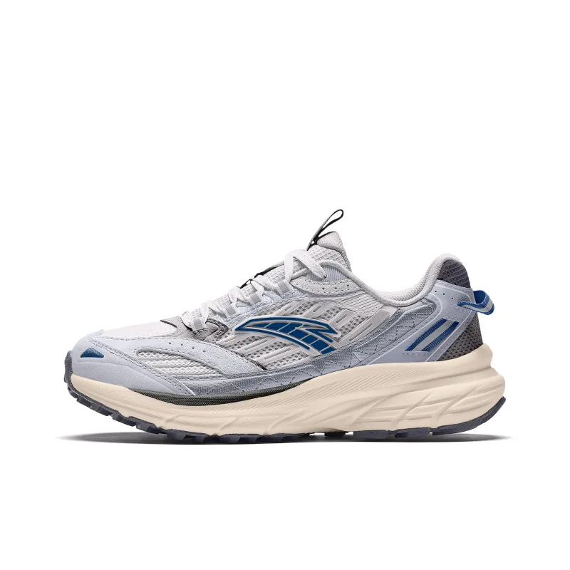Anta AT957 Non-slip Wear-resistant Shock Absorption Low-Top Casual Running Shoes Women's Blue White Gray-0