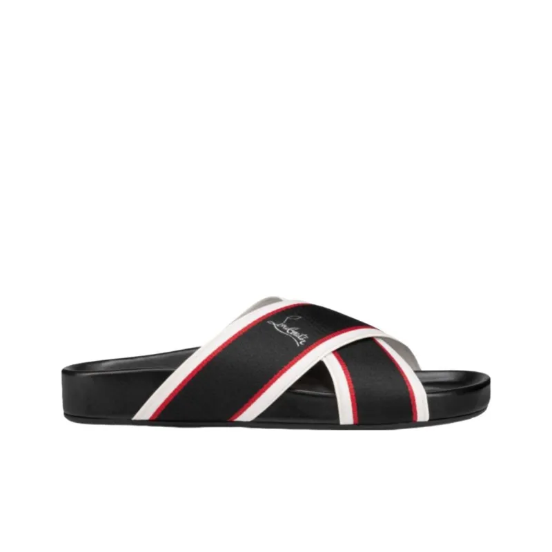 CL LUBOTING Abrasion Resistant Slide Slippers Men's Black Red White-1