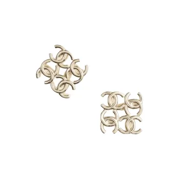 CHANEL Metal Earrings Women's Gold
