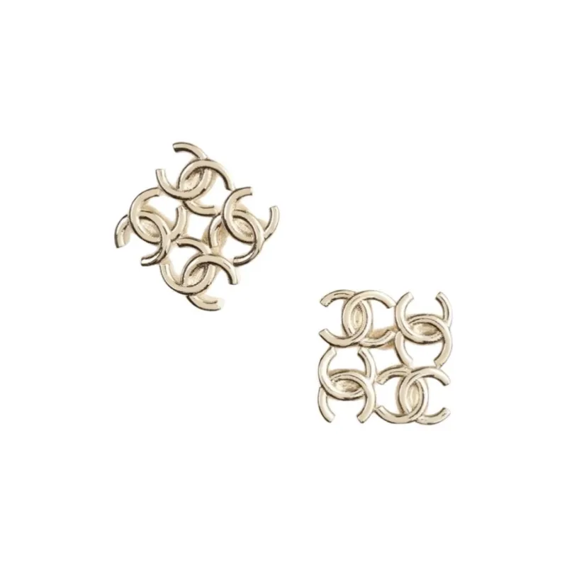 CHANEL Metal Earrings Women's Gold-0