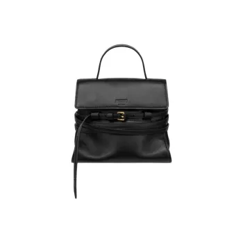 MOSCHINO Sheepskin Handbag Small Size Women's Black