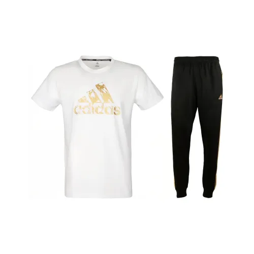 Adidas Casual Sportswear Men White Gold+Black/Gold