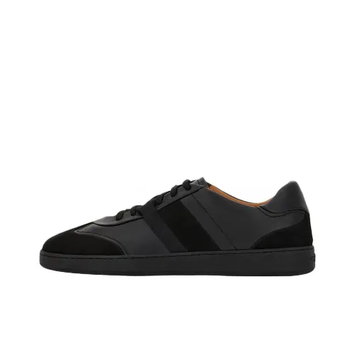 Ferragamo Skateboard Shoes Men Low-Top Black