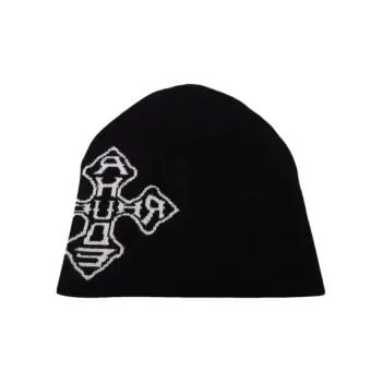RHUDE Cross Logo Knitted Beanie