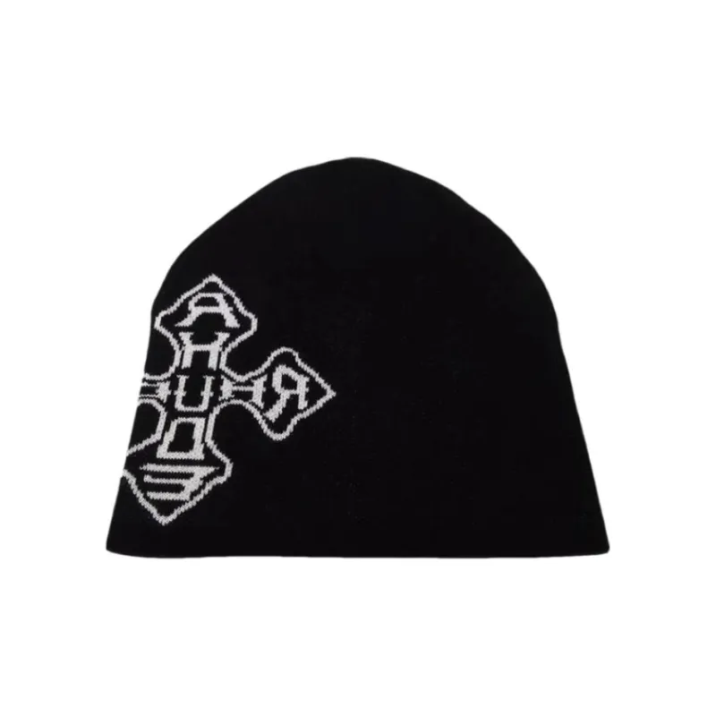 RHUDE Cross Logo Knitted Beanie-0