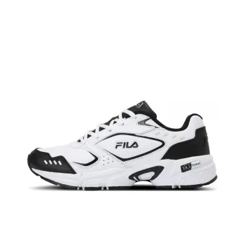 FILA Memory Decimus Anti Slip Wear Resistant Low Top Running Shoes Unisex White Black