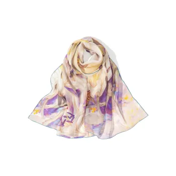 Shanghai Story 100% Mulberry Silk Silk Scarves Women's Imperial Flower Evening Gift Box Set