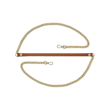Strathberry Leather Bag Straps Women's Chestnut