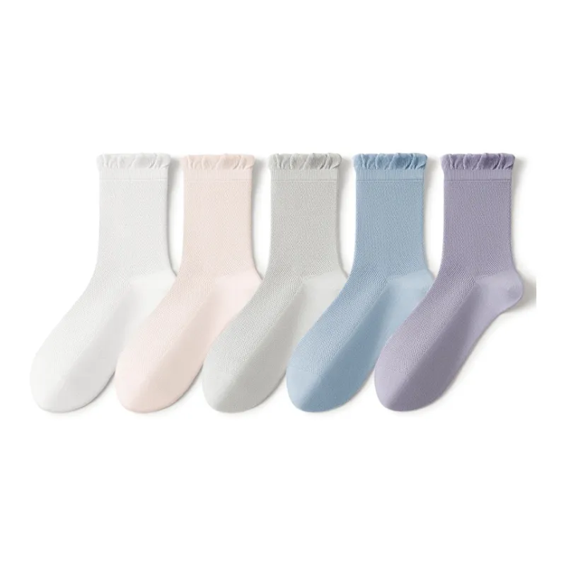 SHIWAJI Mid Calf Socks Women's 5 Pack-5