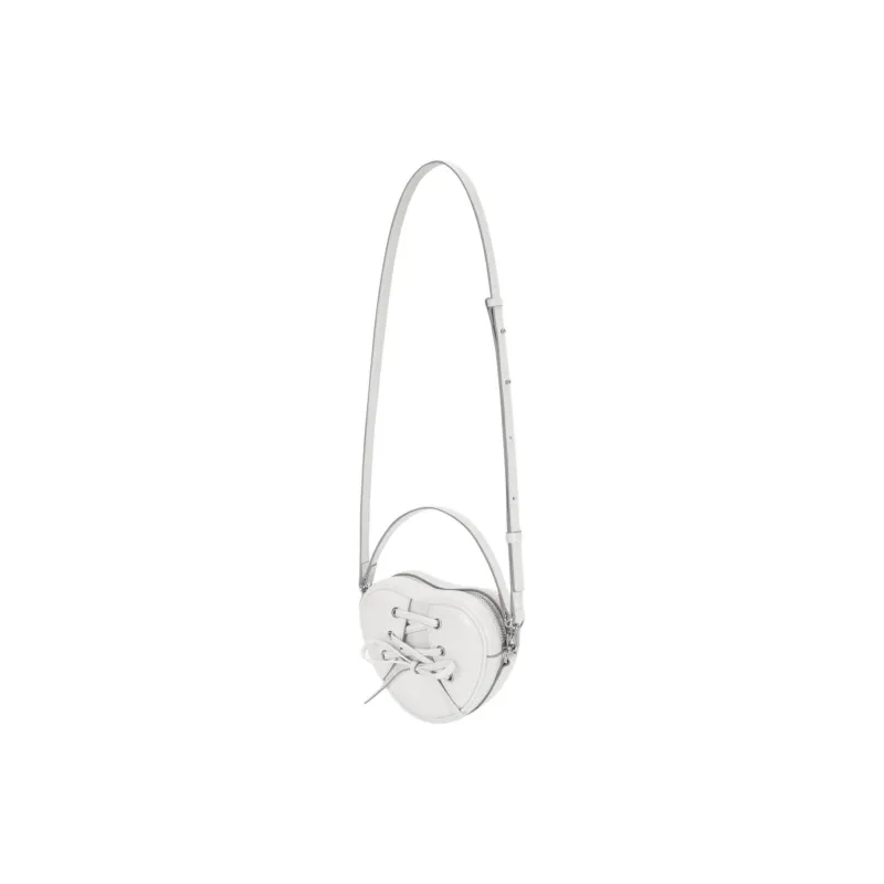 FIND KAPOOR Vegan Leather Heart Shaped Crossbody Bag Handbag Mini Women's White-1
