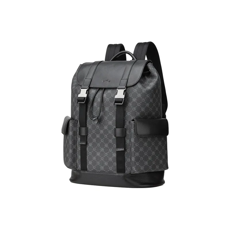 GOLDLION PVC Backpack Large Size Men's Black-1