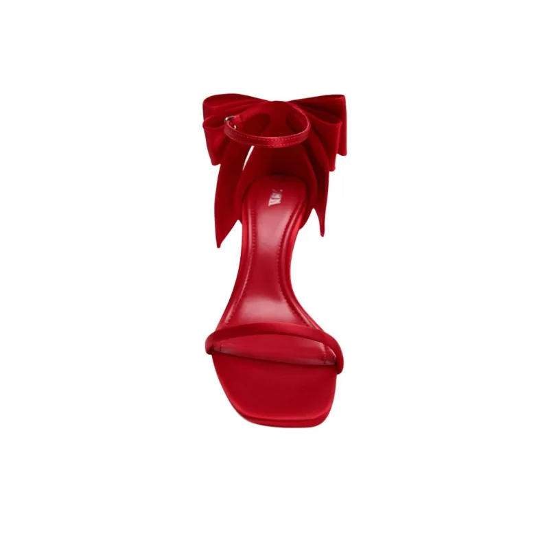 ZARA One Strap Sandals Women's Red-4
