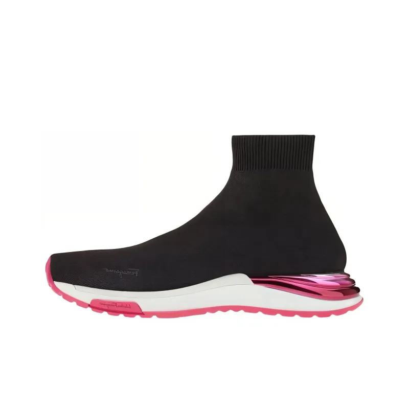 FERRAGAMO Cushioning, Slip Resistant, Breathable Coverage High Top Casual Shoes Women's Black-0