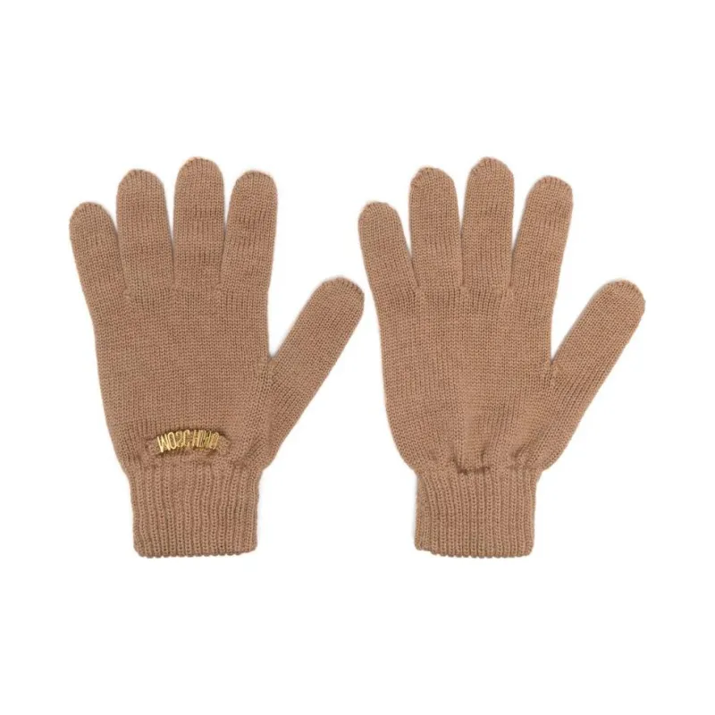 MOSCHINO Logo lettering Gloves-1