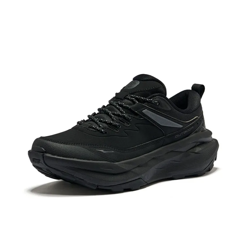 Erke Dragon Flying Phoenix Dancing 2 Coverage Wear Resistant Low Top Casual Shoes Men's Jet Black-2