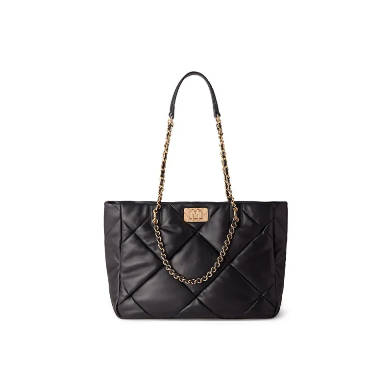 Montagut Sheepskin M Zip Tote Bag, Shoulder Bag Women's Black/Ecru/Yellow/Light Green/Stone Gray/Acorn/Ice Coffee-1
