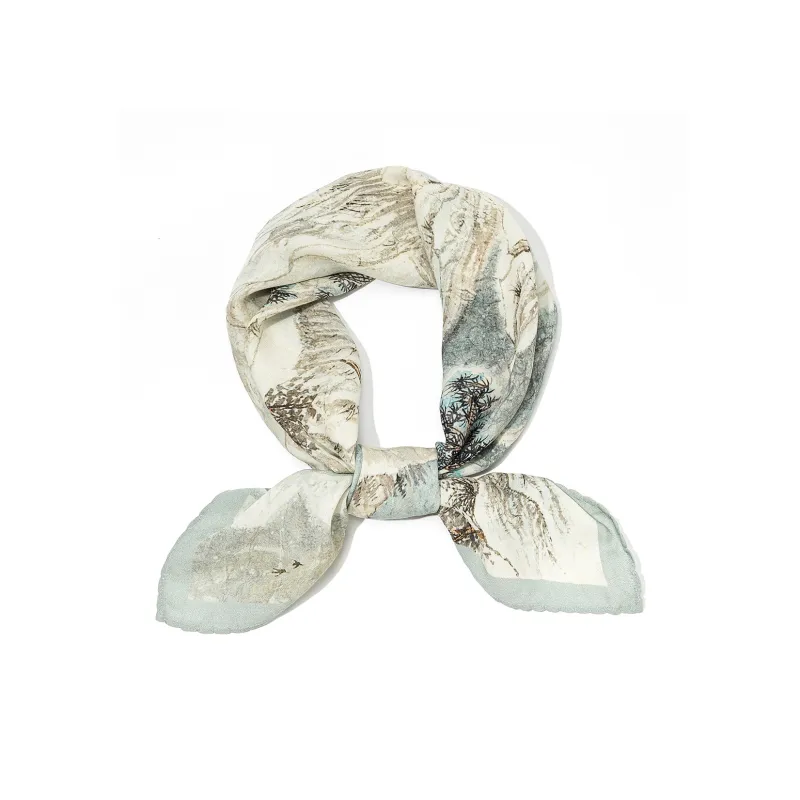 Shanghai Story 100% Mulberry Silk Silk Scarves Women's Spring Mountain In Sight Gift Box Set-6