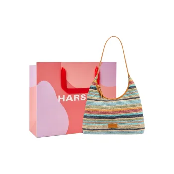HARSON Fabric Shoulder Bag Tote Women's Multicolor Stripes