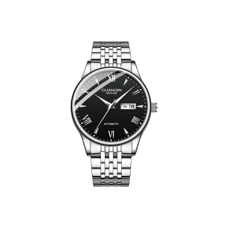 GUANQIN GJ16190 Mechanical Movement Stainless Steel Watchband Watch Men's Watches White Dial-4
