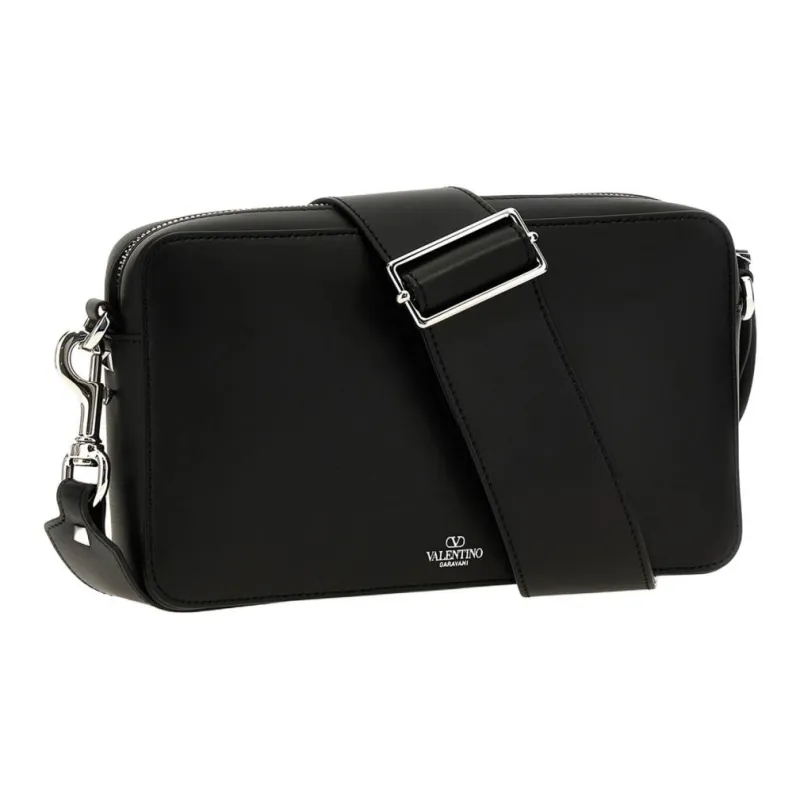 Valentino Vltn Logo Printed Zip Up Shoulder Bag-1