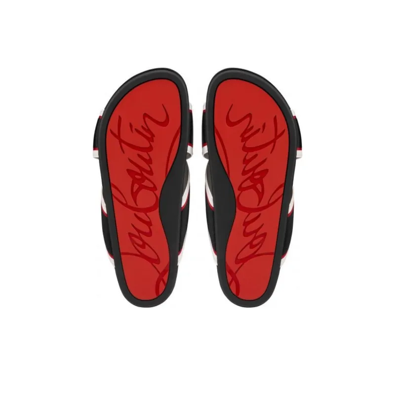 CL LUBOTING Abrasion Resistant Slide Slippers Men's Black Red White-5