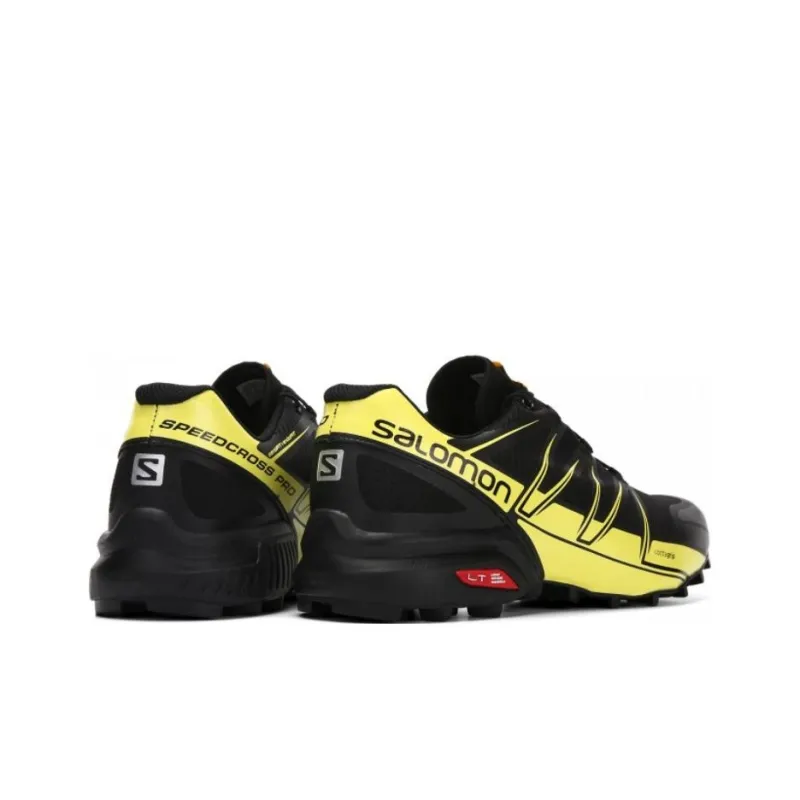 SALOMON SPEEDCROSS PRO Slip Resistant, Abrasion Resistant, Lightweight Low Top Hiking Shoes Men's Black Yellow-2