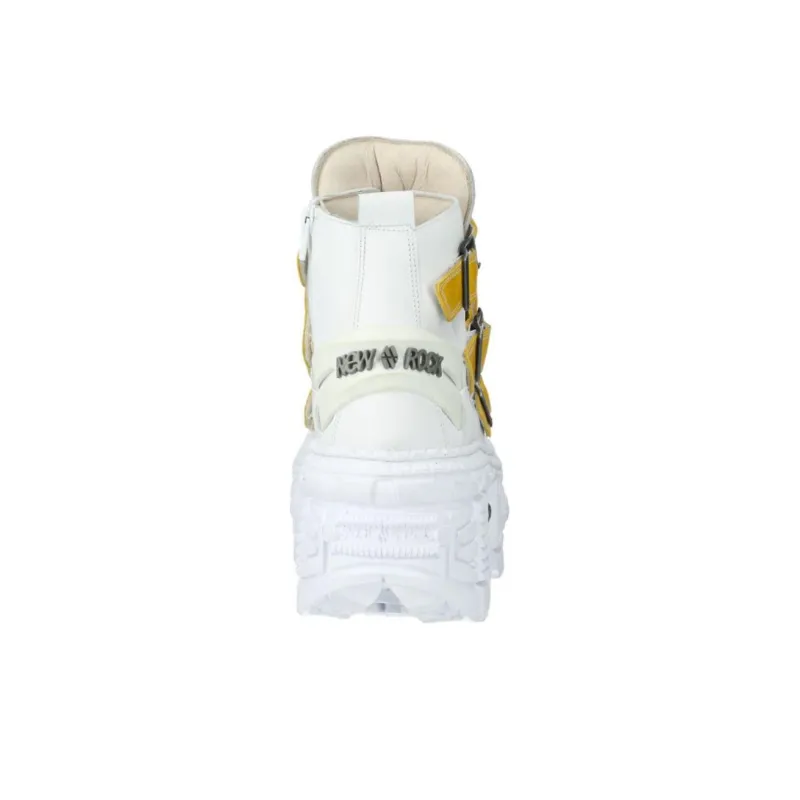 NEW ROCK High-Top Casual Shoes Unisex White-7