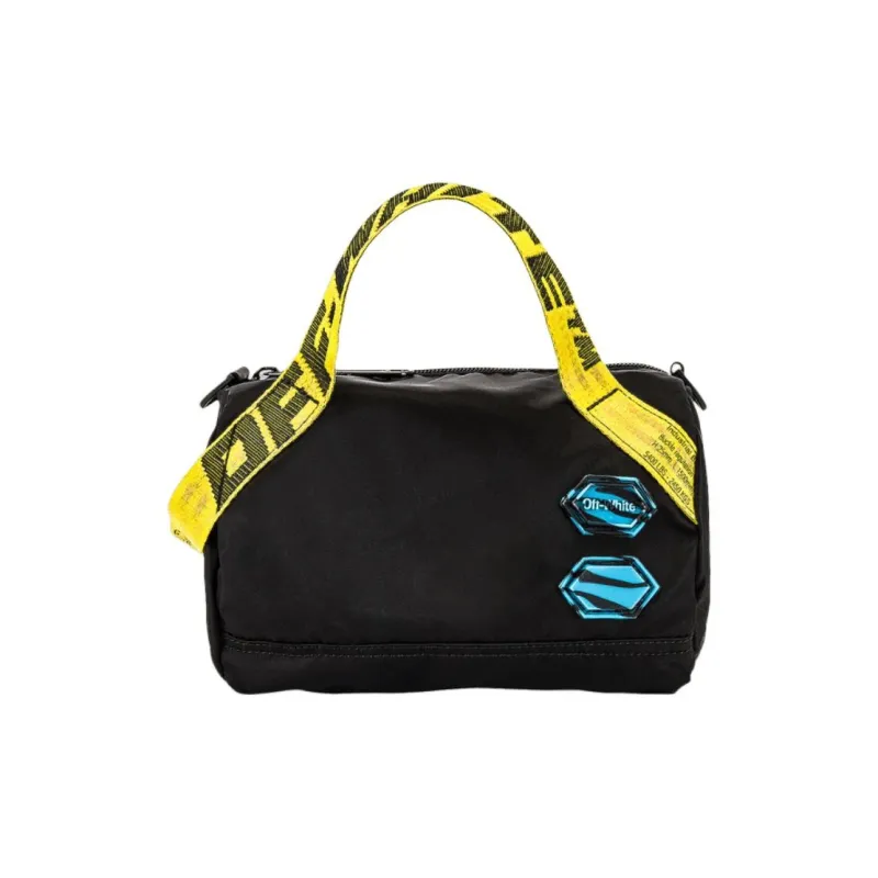 OFF-WHITE Polyamide One Shoulder Handbag Crossbody Bag Small Size Unisex Black-0