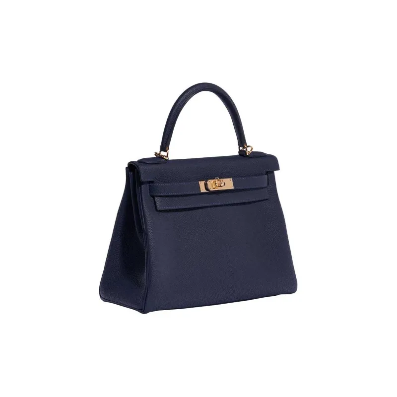 HERMES Cow Leather Kelly Bag Handbags Regular Women's 2Z Bleu Nuit Midnight Blue-1