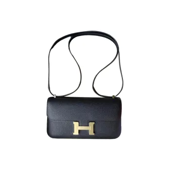 HERMES Constance Epsom Leather Crossbody Bag Shoulder Bag Women's 89 Noir Black