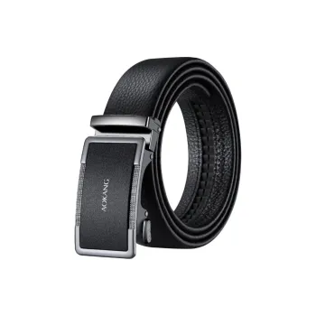AOKANG Fine Texture Business Casual Waistband Feel Elegance Comfortable Genuine Cow Leather Belts Men's 3.5cm Width