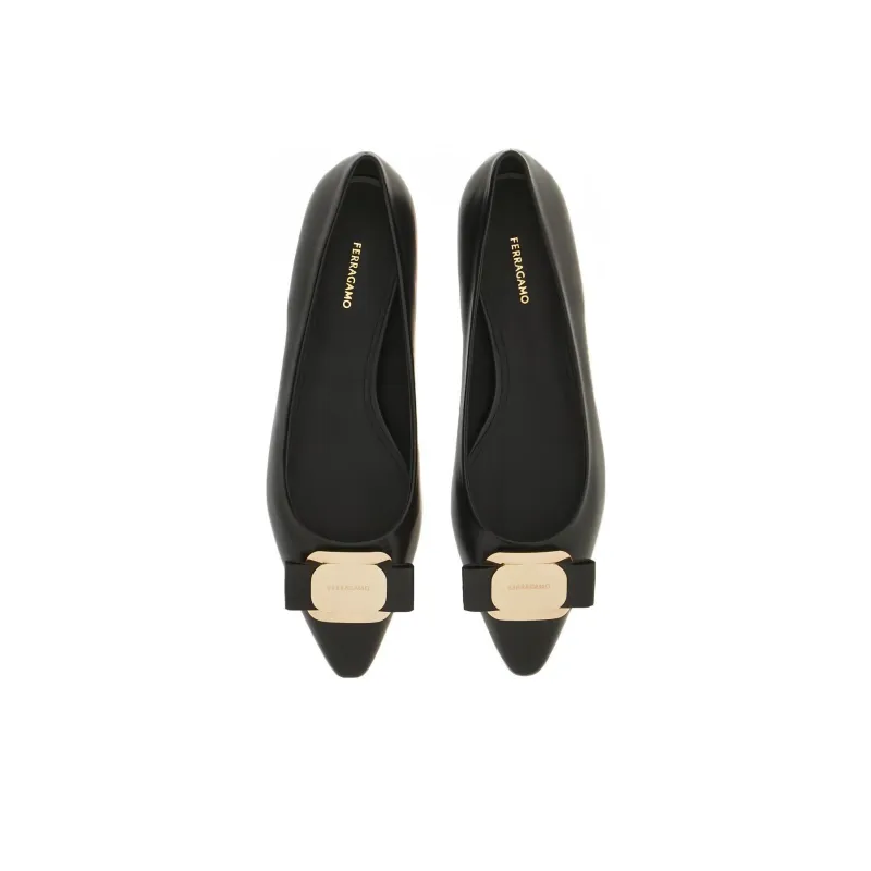 FERRAGAMO New Vara-bow Lambskin Ballerina Shoes-3