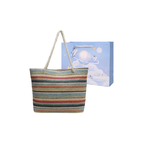 Duoluplo Doron Paul Straw Shoulder Bag Women's Blue