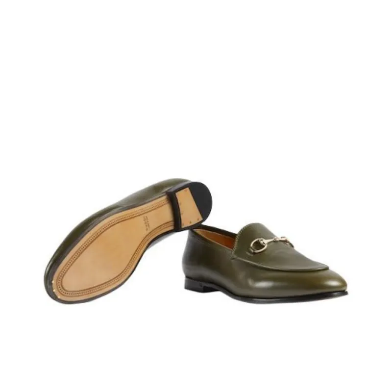 GUCCI Jordaan Loafers Women's Green-5