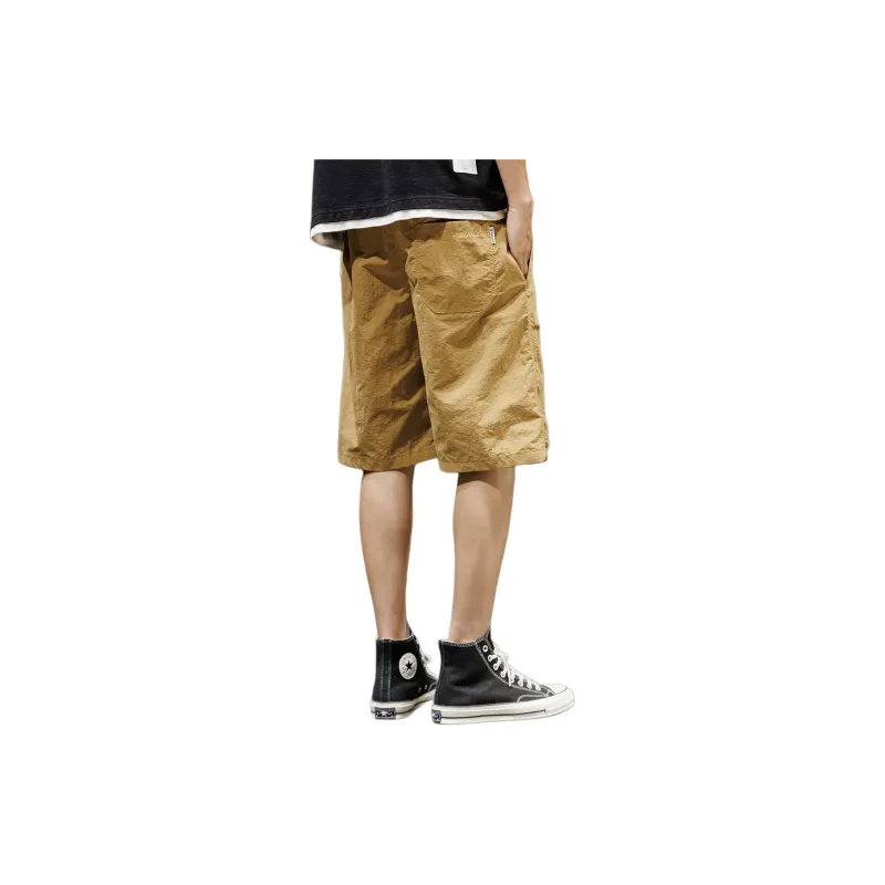 Tonlion Casual Shorts Men Ginger Yellow-2