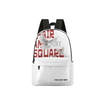 HINY Polyester Student Backpack Regular Unisex White