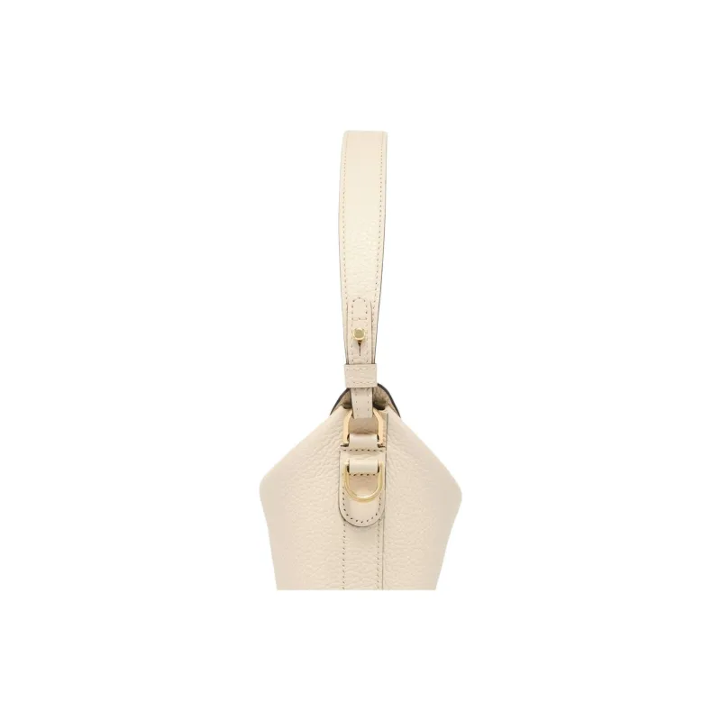 Delvau Pin Swing Soft Grain Calfskin Shoulder Bag Crossbody Bag Handbag Women's Beige-5