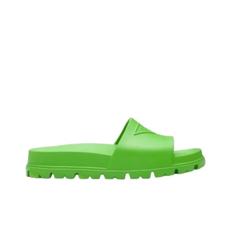 PRADA Rubber Slides Apple Green Men's-1
