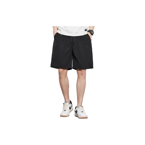 Tonlion Casual Shorts Men Black