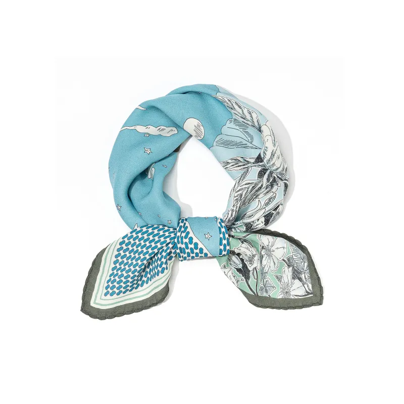 Shanghai Story 100% Mulberry Silk Silk Scarves Women's Spring Mountain In Sight Gift Box Set-11