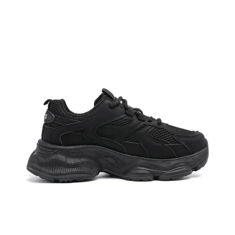WARRIOR Chunky Sneakers Women's Low Top Gray-1