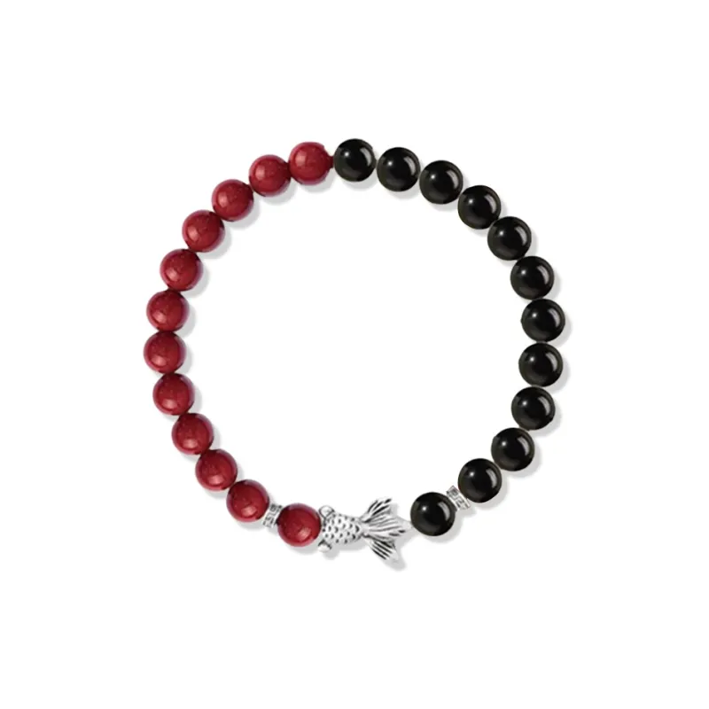 Inkopper Imitation Cinnabar Bangles Women's-4